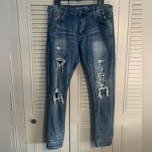 Men’s Crysp Denim Distressed Jeans Size 36
